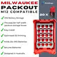 Milwaukee M12 Battery Packout Insert | Australian-Made Organisation Solution — 3D printed Australia | Printforge
