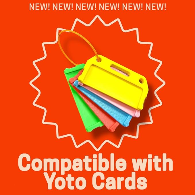 Yoto Card Holder with Keyring | Multi-Color Travel Storage | MYO Compatible