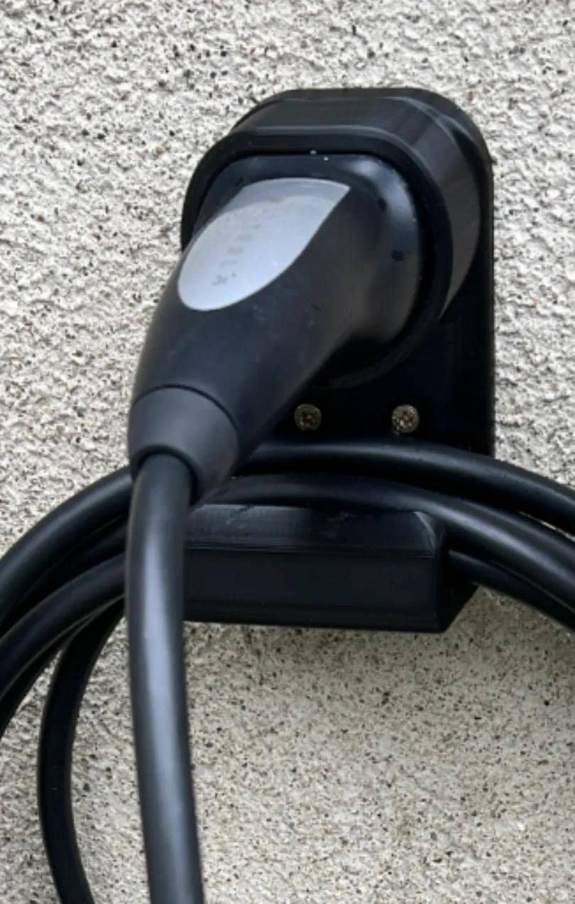 EV Charger Cable and Type 2 plug wall holder — 3D printed Australia | Printforge