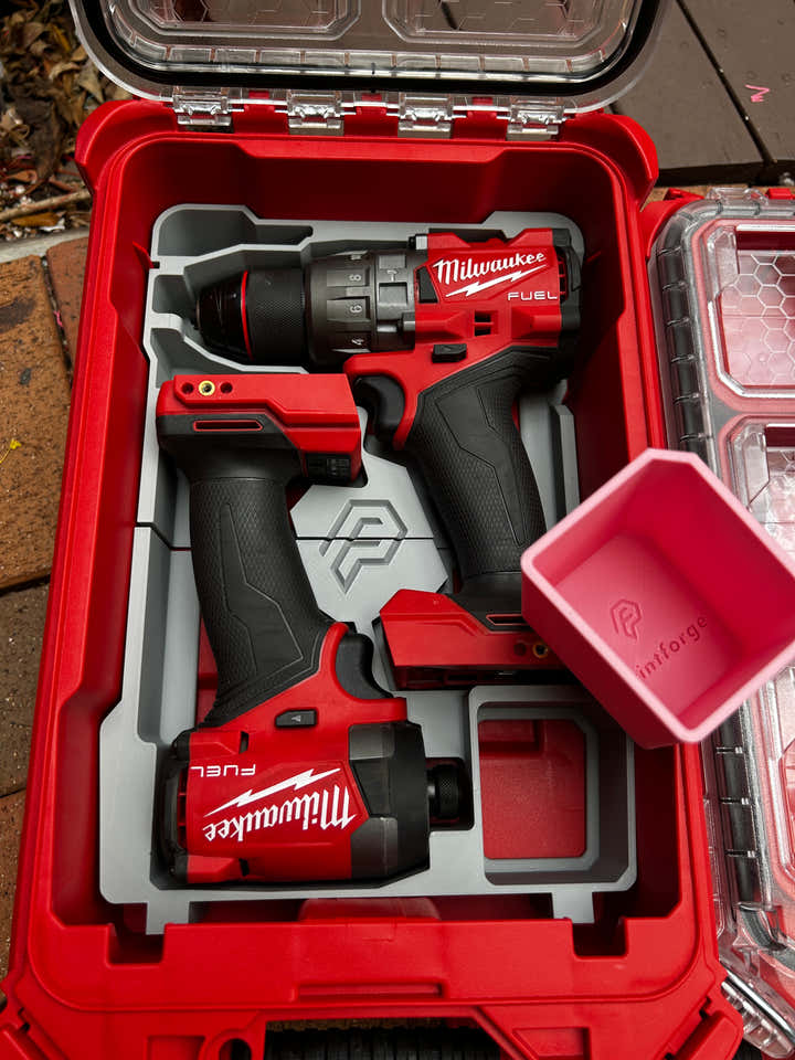 Milwaukee Packout Insert for M18 Drill & Impact Gen 4 — 3D printed Australia | Printforge