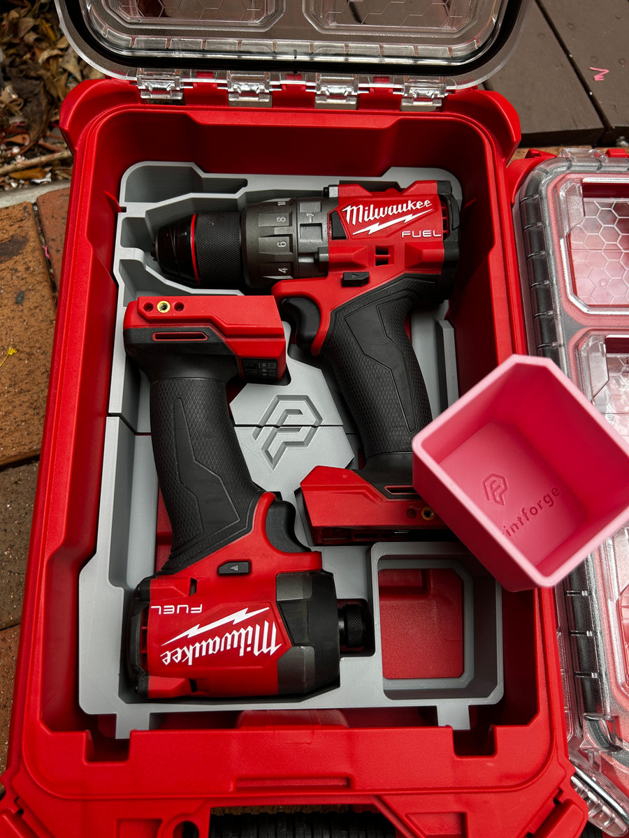 Milwaukee Packout Insert for M18 Drill & Impact Gen 4 — 3D printed Australia | PrintForge
