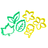 Leaf and flower cookie cutters