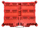 Red mounting plate fitted to the underside of a PACKOUT toolbox; toolbox and fixings not included